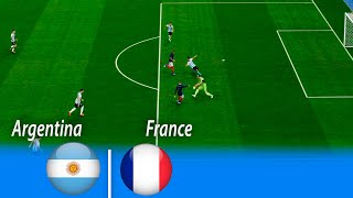 MBAPPE VS. MESSI | Argentina vs France الأرجنتين ضد فرنسا - Full Match | Gameplay PES 21
