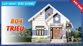 XEM NGAY Mẫu Nhà Cấp 4 Mái Thái Đẹp Xây Thô 804 TRIỆU Tại Huyện Lục Nam Tỉnh Bắc Giang