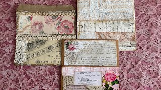 Weekend Crafting with The Vintage Paper Girl! Use up scraps, bags \u0026 envelopes! #craftwithme Chat!