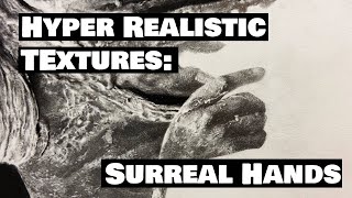 Hyper Realism Real Time Drawing: Surreal Hand Texture