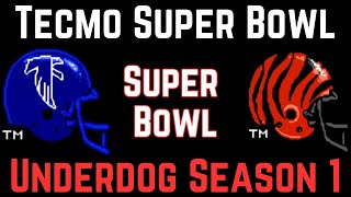 Underdog Season 1 Challenge - Falcons vs Bengals Playoffs Super Bowl - Tecmo Super Bowl