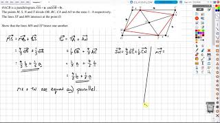 Vectors - proving two lines bisect each other