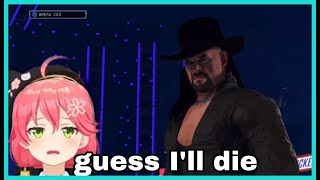 Sakura Miko React To Undertaker Entrance | WWE2K22 [Hololive/Eng Sub]