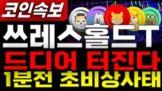 쓰레스홀드T _ 코인전망 드디어 터진다. 1월 20일 급등세 미리 축하드립니다. 이제부터 시작입니다. 쓰레스홀드T #쓰레스홀드T목표가 시세전망 호재