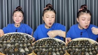 【XueYan Mukbang】mud snail🐚🐚#Seafood#sashimi#gourmet#asmr#mukbang