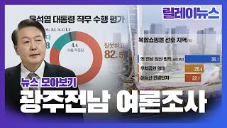 [릴레이뉴스] KBS광주 광주·전남 여론조사 뉴스를 모았습니다(2023년 1월)