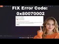 How to Fix Windows Update Error Code 0x80070002