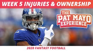 2020 Fantasy Football Week 5 Rankings Update — NFL Week 5 Injuries, Week 5 Draft