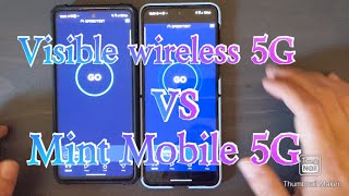 Mint mobile 5g vs Visible 5g speed test Ookla