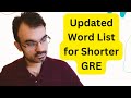 Updated Vocabulary for Shorter GRE (2023-2024)