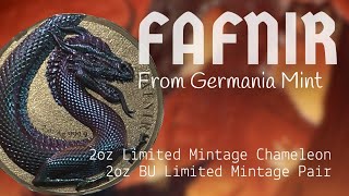 Glorious FAFNIR the Dragon by Germania Mint - The 999 mintage 2oz Chameleon and the two Coin Set!