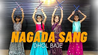 Nagada Sang dhol baje | Girls dance | Navratri dandiya & garba dance | Dandiya Dance for girls ||