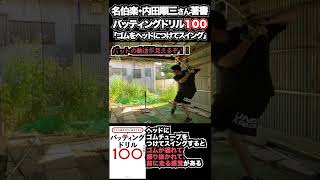 【内田順三】ゴムをヘッドにつけてスイング【プロにだけ教えてきたバッティングドリル100】 #shorts #練習 #baseball