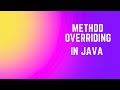Method Overriding In Java | SDET | Interview Question |