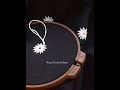 so pretty white flower embroidery design lazy daisy stitch needle work like pro