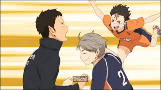 Suga punching Daichi for 2 seconds