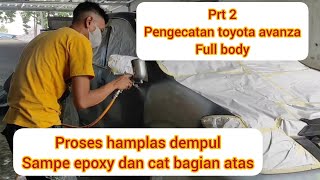 CAT MOBIL AVANZA FULL BODY (PART2) hitam metalik / amplas dempul mobil / cat dasar poxy mobil