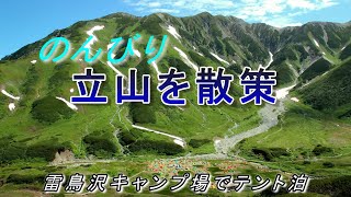 【テント泊ハイキング】真夏の立山散策＆雷鳥沢キャンプ場（室堂・弥陀ヶ原湿原）