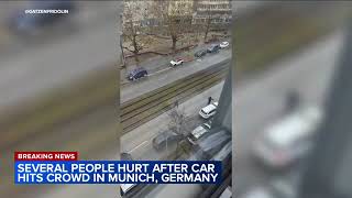 'Around 20' hurt after car drives into pedestrians in Munich, police say