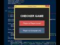 Checker Game Using Tkinter in Python
