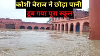 Koshi Barrage ने छोड़ा पानी डूब गया पूरा school. Ground Report ।। Sachchi Baat Media