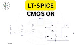 CMOS OR Gate Simulation in LTspice | Transistor-Level Design, Working & Output Waveform