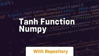 tanh function numpy