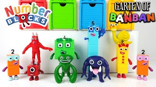 Numberblocks Transform into Garten of Banban Monsters with Kinetic Sand, Beads, and Slime