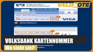 💰Kartennummer Volksbank – Wo steht die Kartennummer?