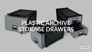 The Storex Plastic Archive Storage Drawer