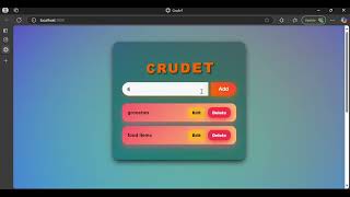 Simple CRUD App using HTML, CSS, JavaScript & Flask (Python) | TechnoHacks Internship Project