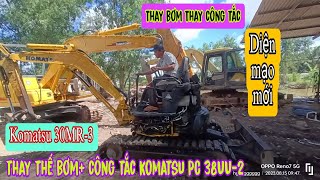 Xe cuốc Komatsu PC 30MR Thay bơm đổi công tắc Komatsu PC 38UU-2 thay đổi diện mạo mới.