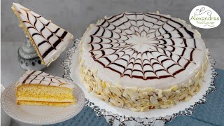 Marzipantorte mit Marzipanbuttercreme und Orangencreme #buttercreme#marzipantorte