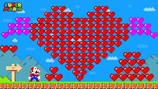 Super Mario Bros. but Mario Has 1,000,000 HEARTS Is Mario Immortal? | 8Bit Game Box