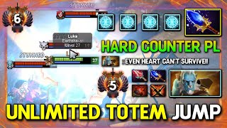 UNLIMITED TOTEM JUMP MID Earthshaker Aghs Scepter + Refresher Build 100% Hard Counter PL DotA 2