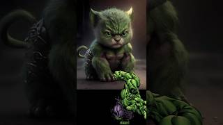 Cute Cat version of avengers sings simpapa polyubila #shorts #hulk #marvel