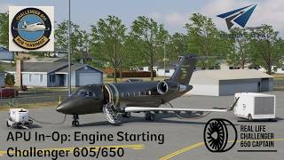 Hot Start Challenger 650 | APU In-Op Engine Start Procedure | X-Plane 12