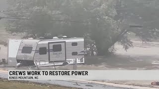 Crews work to restore power in Kings Mountain, NC