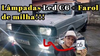 Instalação das Lâmpadas LED C6 no farol de milha da Parati quadrada!!!