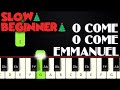 O Come, O Come, Emmanuel | SLOW BEGINNER PIANO TUTORIAL + SHEET MUSIC by Betacustic