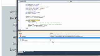 Advanced Loops in Visual Basic