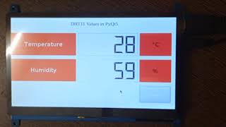 How to interface DHT11 sensor with Raspberry Pi using Python PyQt5 GUI