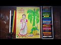 easy pohela boishakh drawing for beginner with oil pastel.