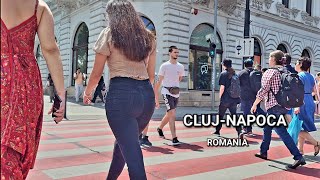 🇷🇴WALKING IN CLUJ-NAPOCA THE WOMEN WENT OUT IN THE SUN