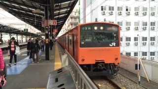 JR大阪環状線 新今宮駅の201系　JR Osaka Loop Line Shin-Imamiya Station　(2016.2)