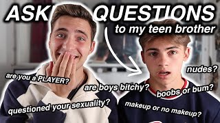 Asking my teenage BROTHER questions you're too afraid to ask guys! ☆