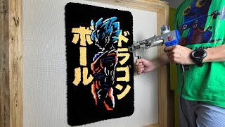 RUG TUFTING ASMR - DRAGON BALL GOKU RUG (START TO FINISH)