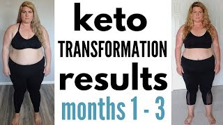 KETO TRANSFORMATION MONTH 3 RESULTS  KETO RESULTS FEMALE   MY KETO JOURNEY PICTURES WATCH TO THE END