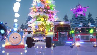 Learn Colors while Racing with Max the Glow Train and his Friends - TOYS (New Year Adventure!)