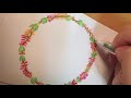 practice watercolour水彩 1 floral hoop 花環